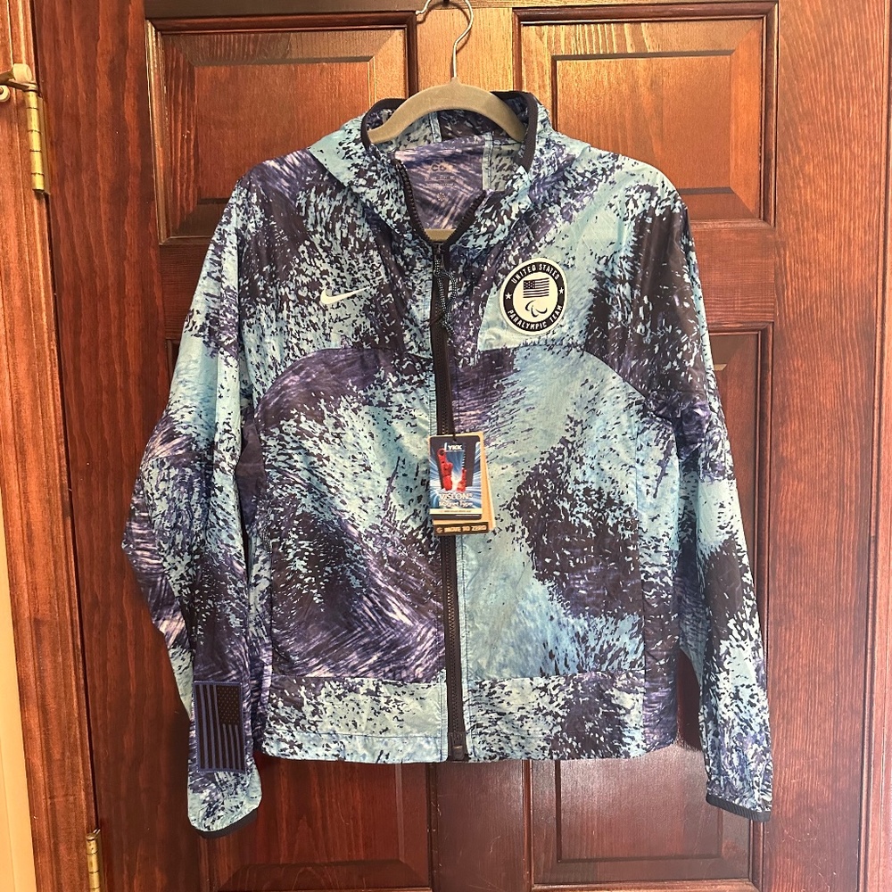 Nike Village Wear USA Paralympic Team XS Hooded Jacket Blue FN4430-405 NWT